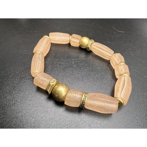 Stella & Dot Frosty Pink Stretch Bracelet - Picture 1 of 5